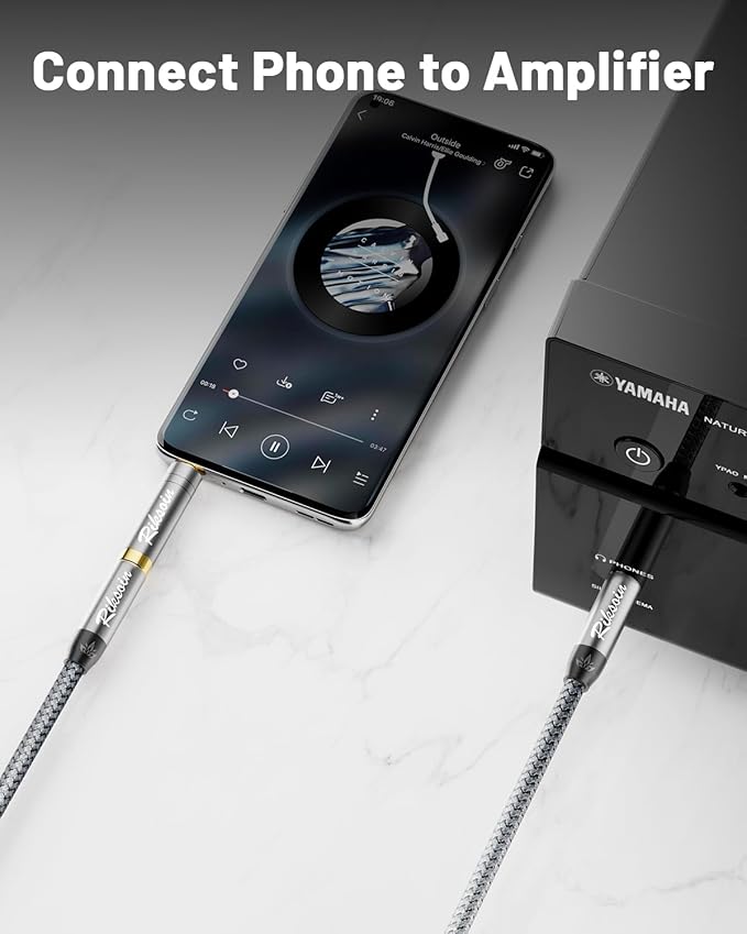 1/4'' to 3.5mm Stereo Pure Copper Headphone Adapter,3.5mm(1/8'') Plug Male to 6.35mm (1/4'') Jack Female Stereo Adapte for Headphone, Amp, Adapte,4-Pack