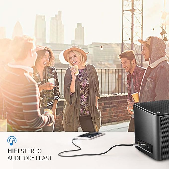 ANDTOBO 1/4''(6.35mm) Male to 1/8'' (3.5mm) Female Stereo Audio Jack Pure Copper Adapter for Headphone, Amp, 3 Pack-Black