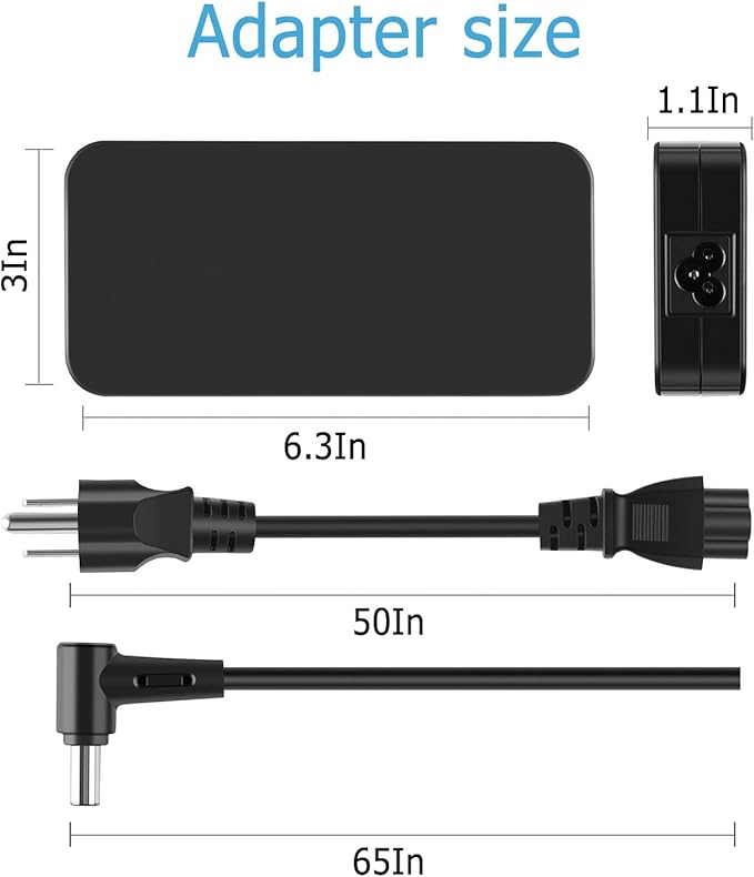 180W AC Charger Compatible with Asus A20-180P1A TUF FX566IV FX506IH FX506II FX506IU FX506IV FA706 FA706IU TUF706 FX766IU TUF766 ROG Zephyrus G14 GA401QE GA401QM Laptop Power Supply Cord