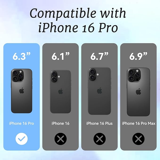 for iPhone 16 Pro Case, Vibrant Garden Floral Pattern, Military-Grade Drop Protection, Cute Soft Slim TPU Protective Cover with Camera Lens Protection for Women & Girls