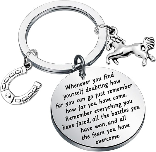 Lywjyb Birdgot Horse Inspirational Gift Encouragement Gift Horse Lover Keychain