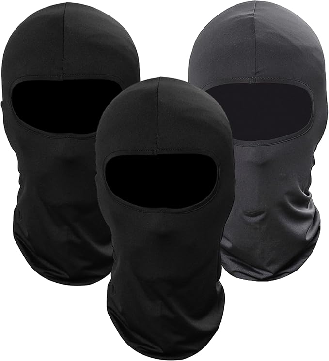 Pukavt 3 Pack Balaclava Face Mask, Ski Mask for Men Women, UV Protection Windproof Scarf for Motorcycle Snowboard Cycling