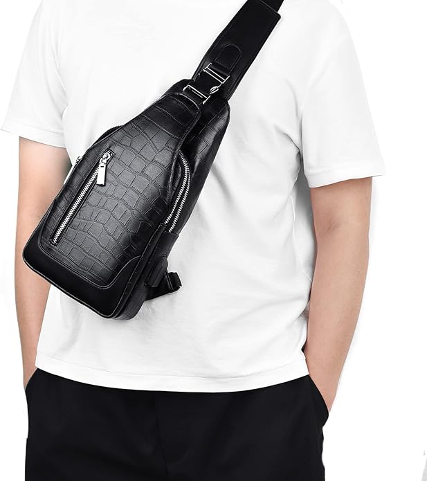 FSD.WG】sling Backpack for Men Chest Bag Crossbody Shoulder Bags Travel Bag Purse for Men with Water Resistant