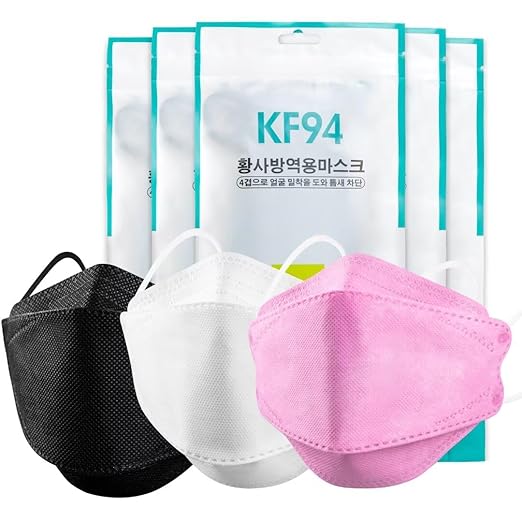 50/100 Pack KF94 Face_Covers, Color Màsk，Black Màsk，4-Layer Màsk outdoor Daily Use