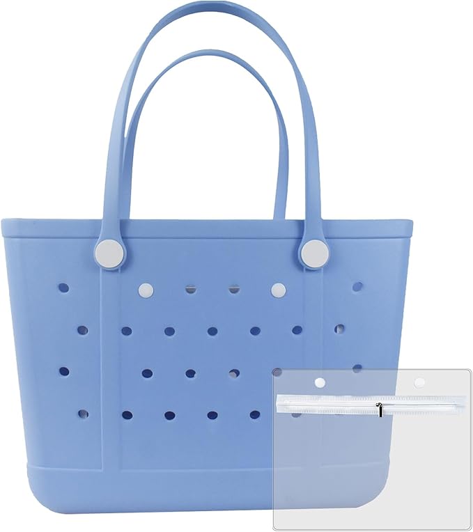 X Large Beach Bag, Oversized Rubber Beach Bag, Washable Open Tote Bag Durable Tote Travel Bags