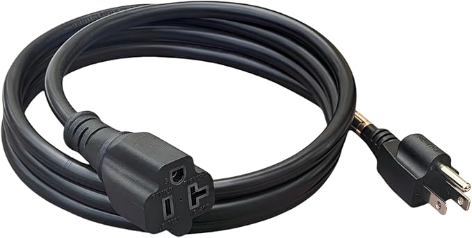 6-Feet 15 Amp Household AC Plug to 20 Amp T Blade Adapter Cable，14AWG 6-Foot 15 Amp to 20 Amp Plug Adapter Cord Nema 5-15P to 5-15R/5-20R 20Amp Comb AC Power Cord, Black