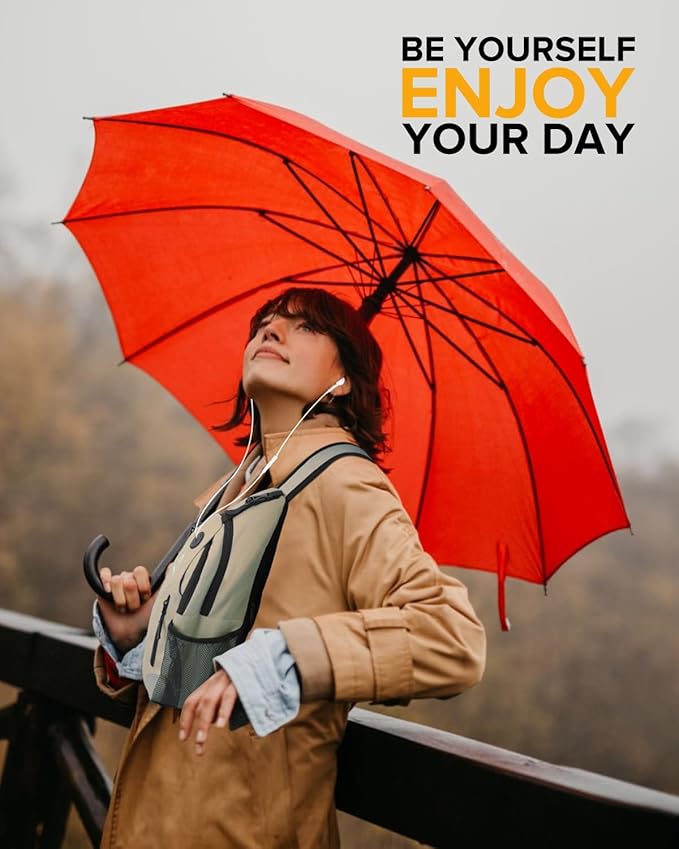 Sling Bag for Women, Crossbody Bag for Men, Cross Body Hiking Backpack, Travel Daypack, Chest Pack with Chest Phone Holder