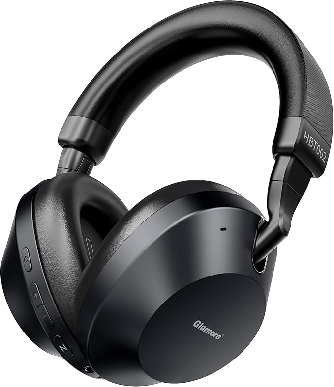 Noise Cancelling Headphones Over Ear Bluetooth 5.3, Wireless/Wired Headset with Mic, 40H Playtime, Deep Bass, Foldable, Transparency Mode, Ideal for Airplane Travel, Work, Commute, Sleep