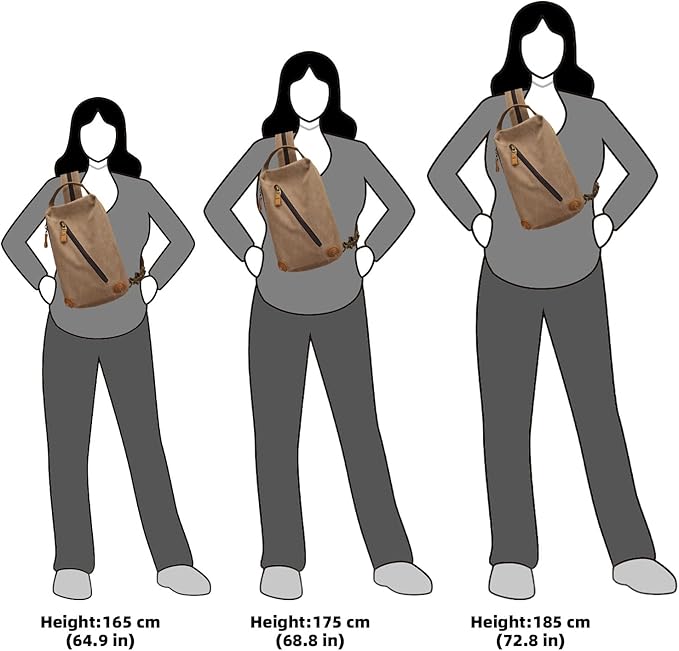 KL928 Canvas Sling Bag crossbody Bags Small Backpack Pack Travel Purse convertible purses for Women Men