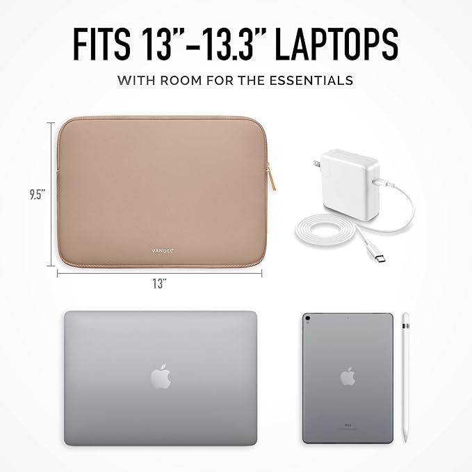 Vandel Slim Laptop Sleeve 13-13.3 inch Laptop Case for Macbook Air 13/Pro 13 Inch- Protective Macbook Case Sleeve, Tablet Carrying Bag Pouch for Lap Top Notebook, Chromebook, Dell, Asus Computer Cover