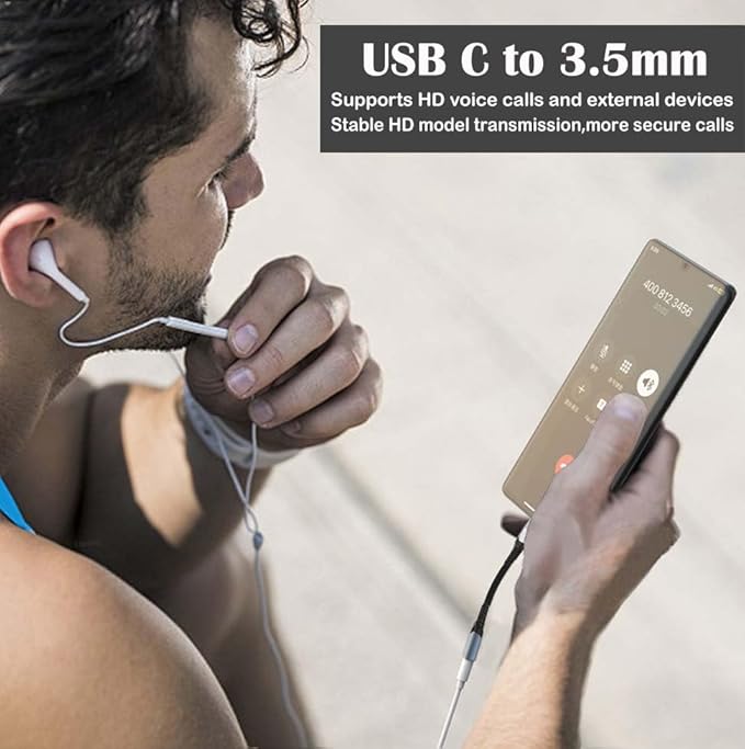 USB C to 3.5mm Audio Adapter,Type C to Aux Dongle Adaptor USB C to Headphone Jack Adapter for iPhone 16/15/Plus/Pro/Pro Max,Samsung Galaxy S25/S24/S23/S22/S21/note10/20 Ultra,iPad Pro,Mini,MacBook