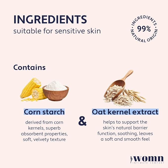 womn Intimate Comfort Dry & Fresh Powder – Talc-Free Body Powder Against Moisture, Chafing & Odor, 3.5 Oz