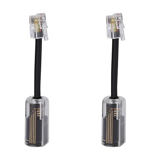 Telephone Cord Detangler, Anti-Tangle Telephone Handset Cable 360 Degree Rotating Landline Swivel Cord Untangler Black (2)