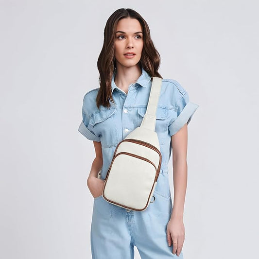 WESTBRONCO Small Sling Bag for Women Nylon Crossbody Sling Backpck Lightweight for Travel Casual Daily