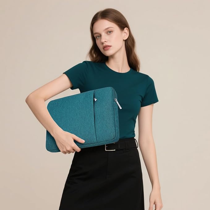 HYZUO 15-16 Inch Laptop Sleeve Bag Set for MacBook Pro 16 M4/M3/M2/M1 Pro/Max, 15" Surface Book, Notebook Case for 15" 15.6" HP Dell Lenovo ThinkBook Asus Acer Samsung Huawei, Dark Green