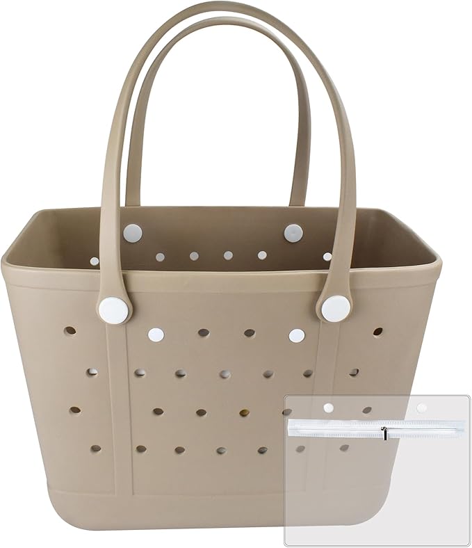 X Large Beach Bag, Oversized Rubber Beach Bag, Washable Open Tote Bag Durable Tote Travel Bags