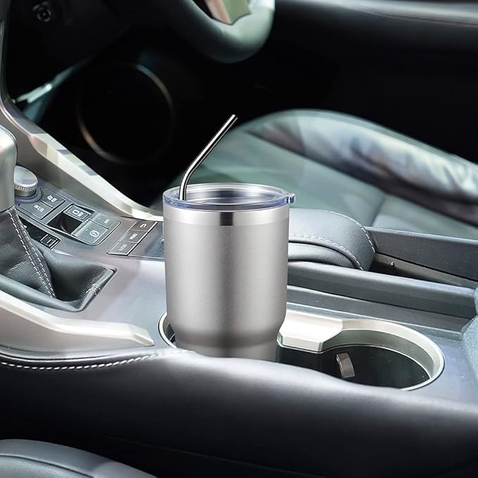 COMOOO 30oz Tumbler Stainless Steel Insulated Tumbler with Lid Double Wall Vacuum Coffee Cup Large Travel Mug for Home, Office, School,Party (Cold Grey, 8 Pack)