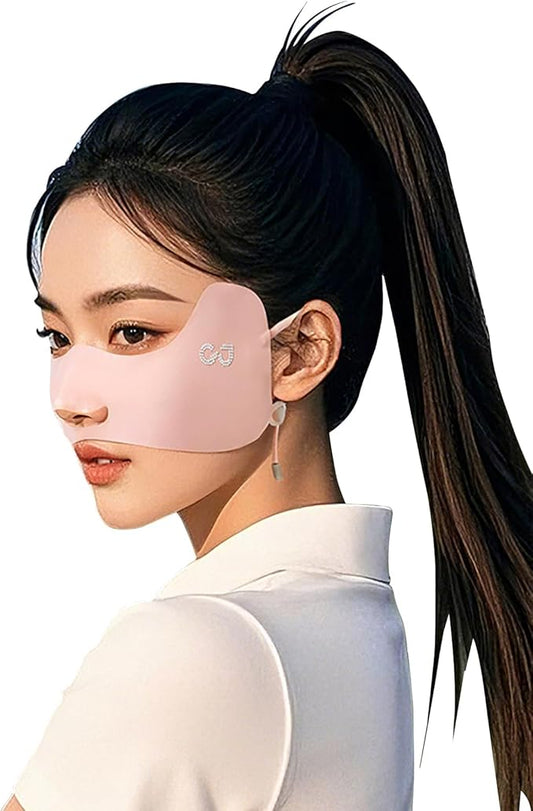 UPF50+ Half Mask,Face Shield,Sun Screen Protector for Face with Adjustable Ear Straps, Golf Visors for Women Golfers