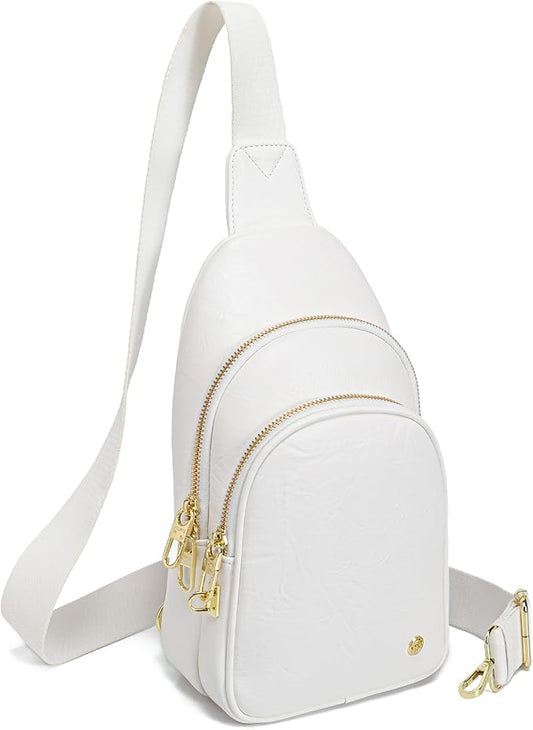 Haytijoe Crossbody Bags for Women Leather Sling Bag Anti-theft Cross Body Bag Travel Sling Purse Chest Bags Fanny Packs