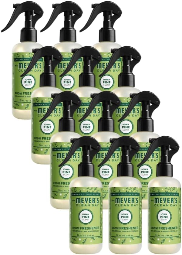 MRS. MEYER'S CLEAN DAY Room Freshener, Iowa Pine, 8 Fl Oz. (Pack of 12)