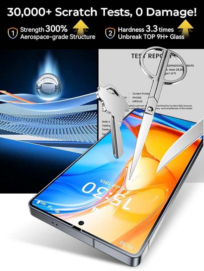 MRGLAS 2+2 Packs for Samsung Galaxy S25 Ultra Screen Protector 6.9'' with Camera Lens Protector [Auto-Dust Removal] [100% Fingerprint Unlock] HD 9H Tempered Glass 10X Military Protection, Zero-Bubble