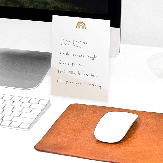 Modern Rainbow Sticky Note Pads / 4" x 6" Repositionable Trendy Boho Rainbow Sticky Notes / 50 Sheets Per Pad/Set of 5 Designs/Made in USA