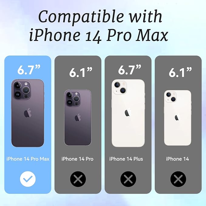 for iPhone 14 Pro Max Case, Whimsical Floral Collage Pattern, Military-Grade Drop Protection, Cute Soft Slim TPU Protective Cover with Camera Lens Protection for Women & Girls