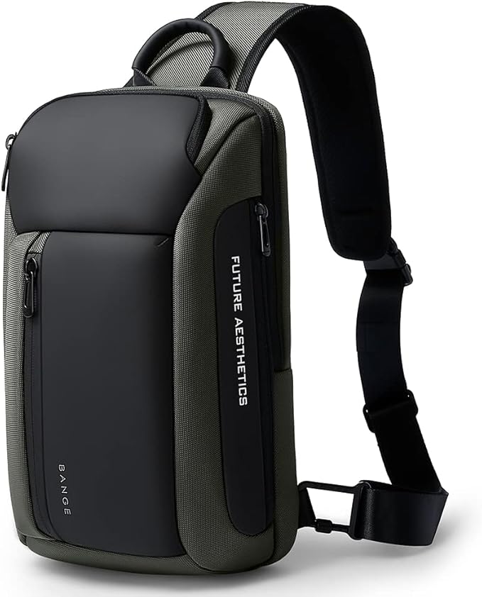 BANGE Sling Bag, Waterproof Men's Chest Bag Shoulder bags Crossbody Sling Backpack for Men……