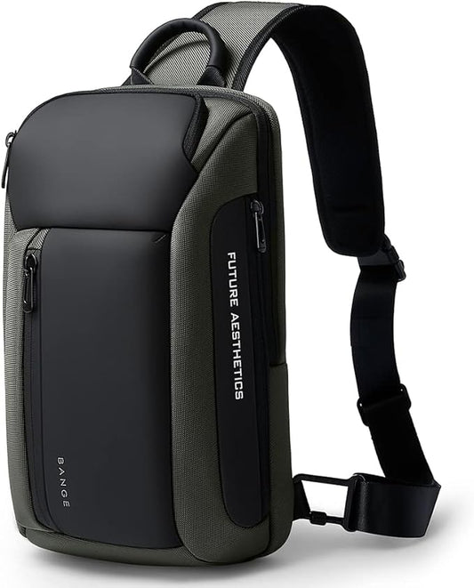BANGE Sling Bag, Waterproof Men's Chest Bag Shoulder bags Crossbody Sling Backpack for Men……