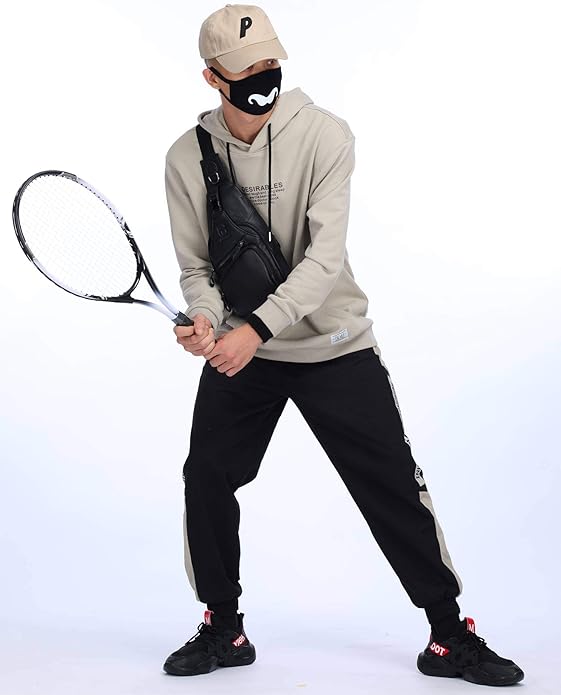 Cross body Bags for Men Leather Sling Bag Casual Daypacks Chest Bags Shoulder Bag Travel Hiking Backpacks