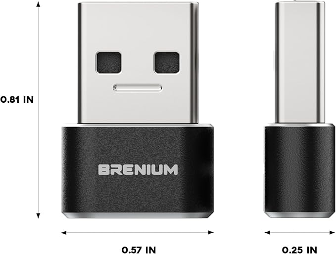 USB to USB C Adapter 10-Pack, Charger Converter for iPhone 14, Samsung Galaxy, iPad, Apple Watch, Type-C Female to A Male (USB-A to USB-C)