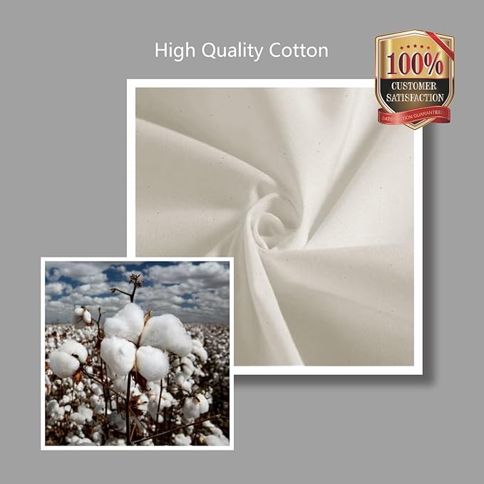 TOPDesign 3-Pack Super Strong Large 12oz Cotton Canvas Tote Bags, Reusable Grocery Shopping Cloth Bags, Fashionable Two-Tone Totes for Crafts, DIY Your Creative Designs