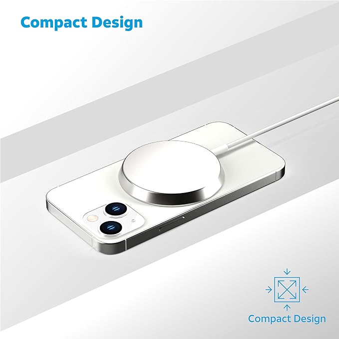 AT&T Professional Series 15W Wireless Charging Pad White Premium Magnetic Fast Charging Universal Device Compatibility Qi Certified Technology