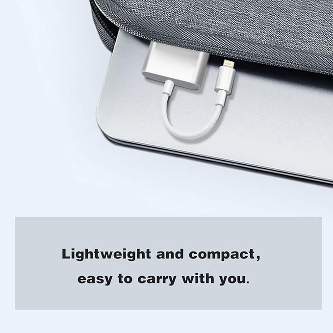 Lightning to HDMI Adapter for iPhone, [Apple MFi Certified] Digital AV Dongle,1080P Sync Screen Cable with Lightning Charging Port for iPhone, iPad to TV/Projector/Monitor No Need Power Supply