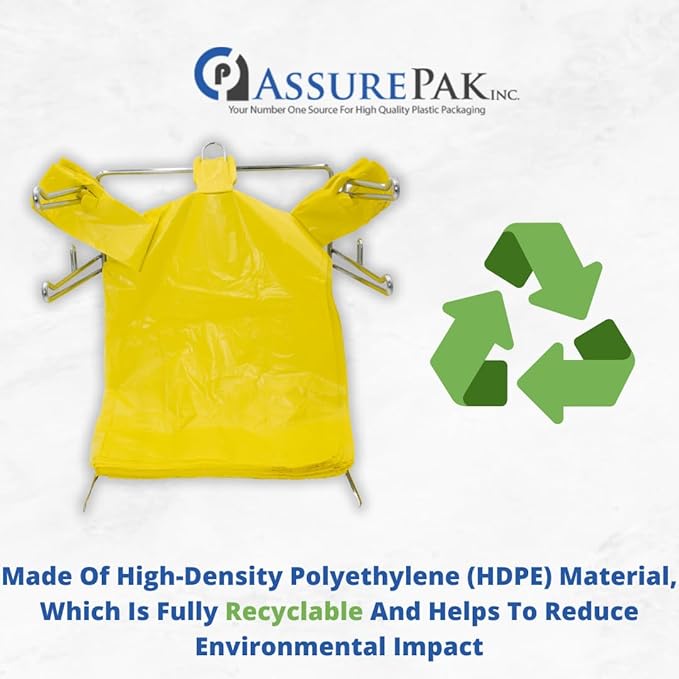 1000 Bags - Colored Unprinted HDPE T-Shirt Bags - 1/6 BBL 11.5"X6"X21" - 13 microns - Yellow - Perfect for Groceries, Shopping, Boutique Bags and Retail Stores LOOP-YELLOW