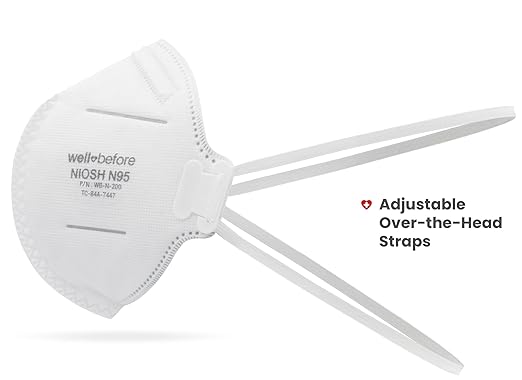 N95 Mask NIOSH Approved - Respirator Face Masks Individually Wrapped with 4 Premium Protection Layers - Pack Of 100