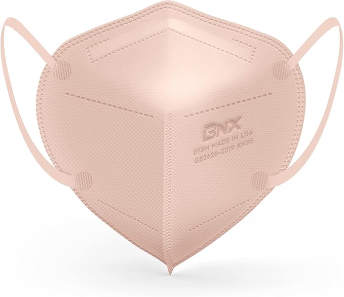 BNX KN95 Face Masks Made in USA (Adult Large, Adult Medium, Kids Small) (Earloop) (Model: E95/E95M/E95S)