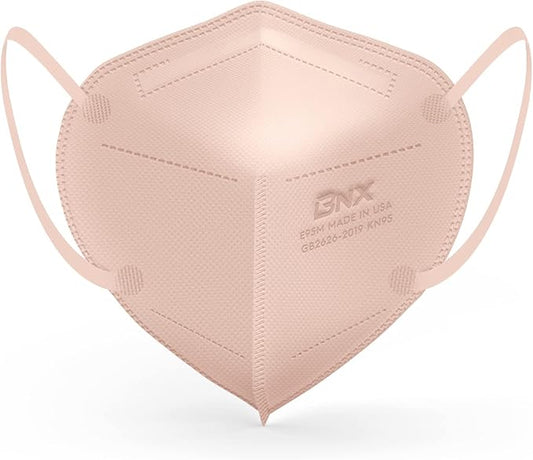 BNX KN95 Face Masks Made in USA (Adult Large, Adult Medium, Kids Small) (Earloop) (Model: E95/E95M/E95S)