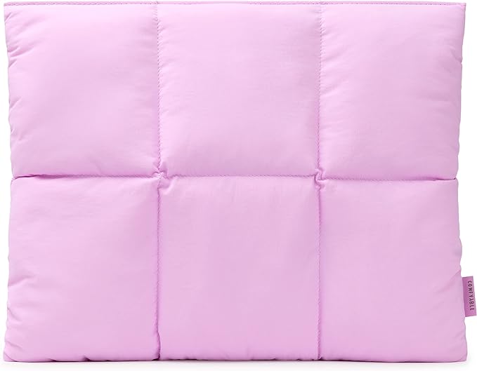 Comfyable Puffy Laptop Sleeve 15 Inch 16 Inch, Quilted Puffer Laptop Carrying Case for Women, Pillow Pouch Compatible for MacBook Air 15 in M4 2025 & MacBook Pro 16 in M4 2024, Lavender