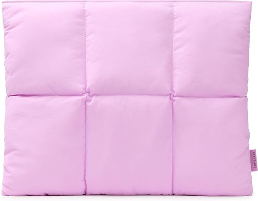 Comfyable Puffy Laptop Sleeve 13 Inch 14 Inch, Quilted Puffer Laptop Carrying Case for Women, Pillow Case Compatible with MacBook Air M4 2025 M3 M2 M1, MacBook Pro M4 Pro/Max, Lavender