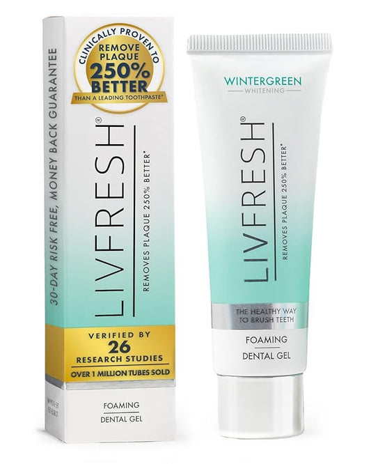 Toothpaste Gel, Clinically Proven to Remove Plaque 250% Better, Improves Gum Health 190% Better, Prevents & Reduces Tartar, Freshens Breath, SLS Free Dental Gel, Wintergreen