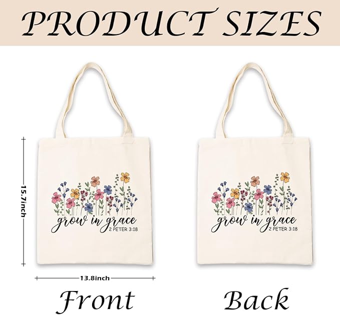 Canvas Tote Bag Aesthetic for Women,Reusable Canvas Cute Shoulder Bag for Grocery, Shopping, Beach & Daily Use