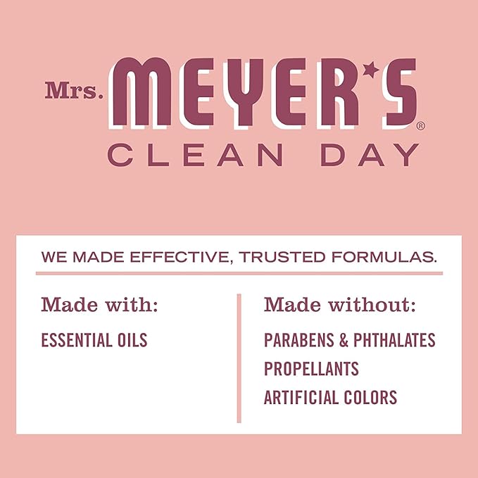 Mrs. Meyer’s Clean Day Room Freshener Spray, Rose Scent, Limited Edition Scent, Contains Essential Oils 8 Fl Oz (Pack of 2)