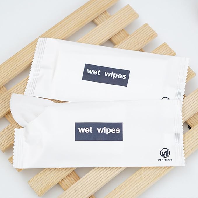 Individual Hand Wipes, Wet Wipes Individually Wrapped 100 Pack, Clean Hands Quickly, Large Wet Wipes Bulk for Homeless, Suitable for Restaurant, Wedding, Barbecue
