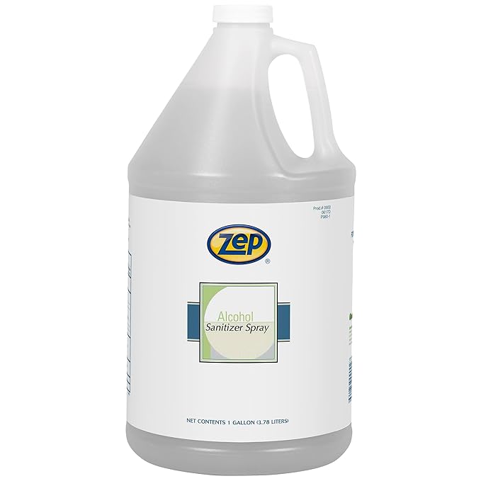 Zep Alcohol Hand Sanitizer Spray Refill - 1 Gallon (Case of 4) 90024-70% Ethanol-Based, Non-Foaming for Dispensers, Manufactured in the USA