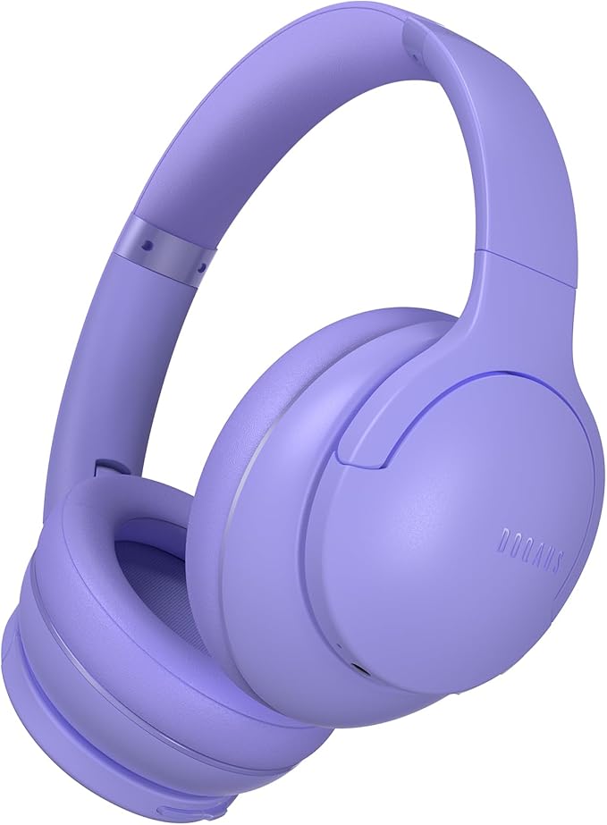 DOQAUS Upgrade Bluetooth Headphones Over Ear, 90H Playtime BT 5.3 Wireless Headphone EQ Modes, Built-in HD Mic, HiFi Stereo Sound, Deep Bass, Memory Foam Cups for Phone/PC&Travel/Gym/Workout
