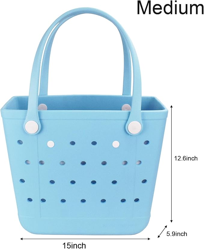 X Large Beach Bag, Oversized Rubber Beach Bag, Washable Open Tote Bag Durable Tote Travel Bags