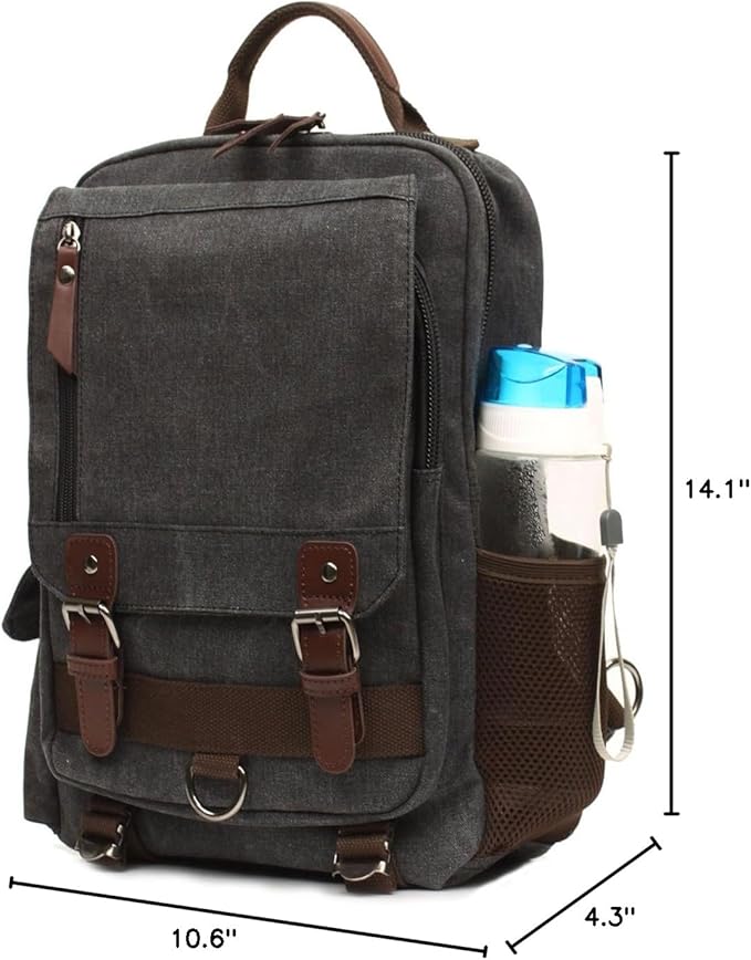 mygreen Canvas Cross Body Messenger Bag Shoulder Sling Backpack Travel Rucksack