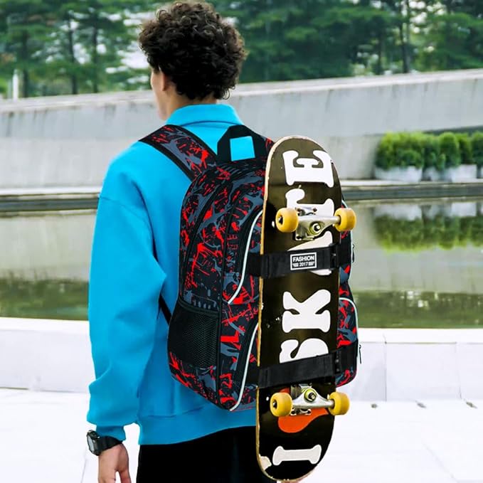 3Pcs Backpack for Girls Boys, 17 Inch School Bookbag with Lunch Box, Durable Laptop Backpacks Set for Teens College