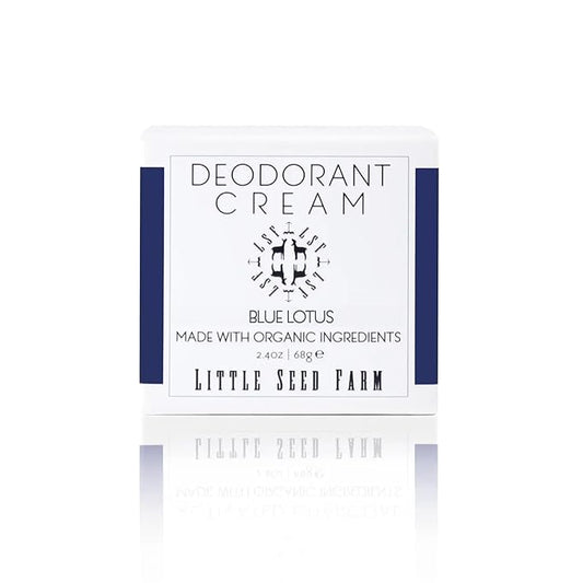 Little Seed Farm All Natural Deodorant Cream, Aluminum Free Deodorant for Women or Men - Blue Lotus, Net Wt. 2.4oz | 68g